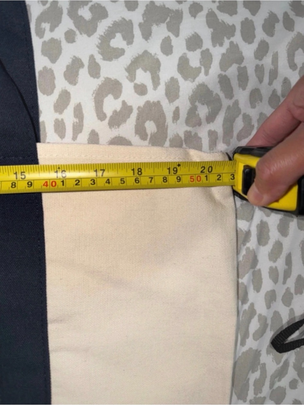 Trader Joe's Cream and Black Canvas Tote with Logo (Large) - Picture 5 of 8
